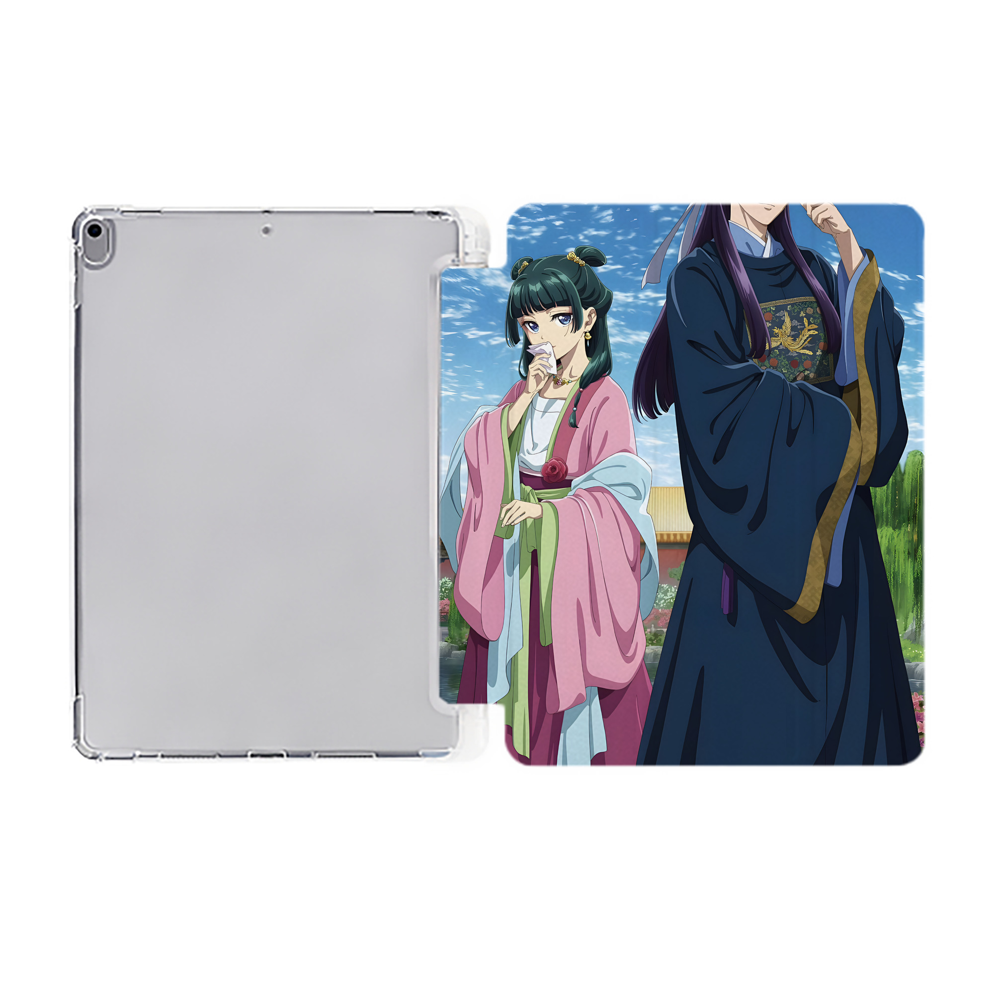 （画像用） 薬屋のひとりごと The Apothecary Diaries IPad ケース ペン収納付き 三つ折りスタンド PUレザー×シリコン 対応機種9.5/10.5/10.9インチ